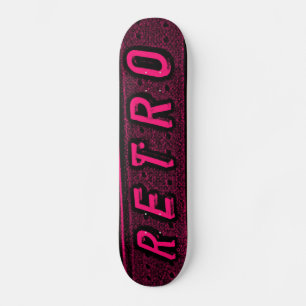 Skateboard Rétro - Rouge et Noir