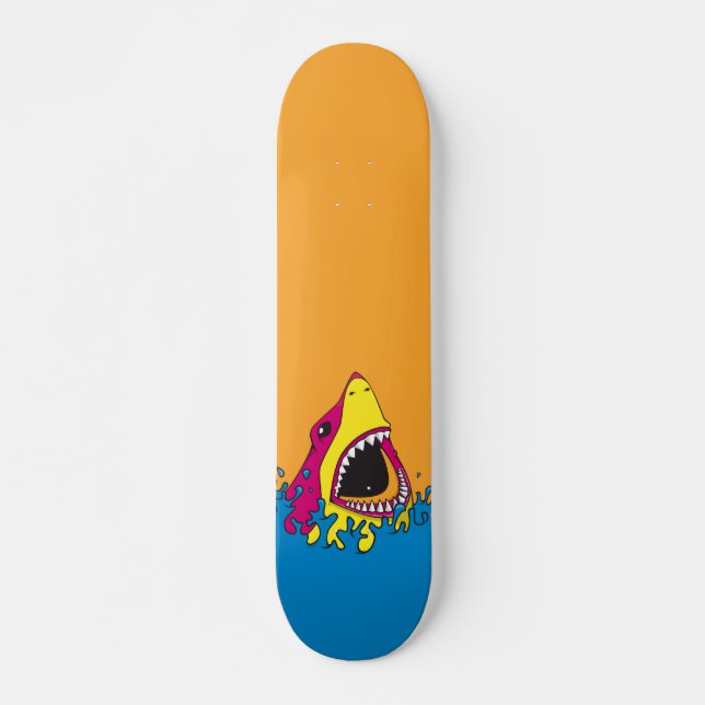 Skateboard Rétro semaine de requin des années 80 (Devant)