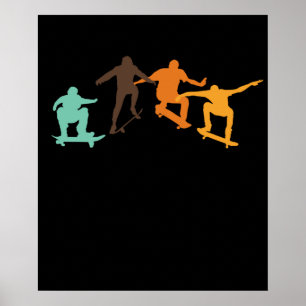 Skateboard Retro Skateboard Skateboard Skater Poster