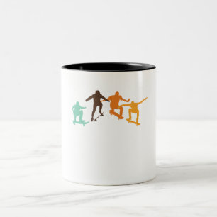 Skateboard Retro Skateboard Skateboard Skater Zweifarbige Tasse