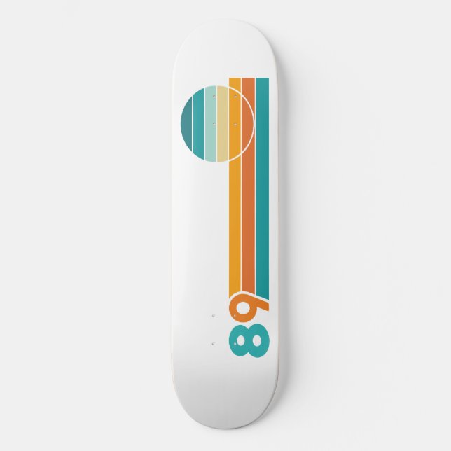 Skateboard Retro Sunset 89 Beach Towel (Recto)