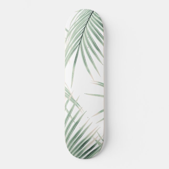 Skateboard Rêve des Feuilles de palmiers verts #3 #tropical # (Recto)