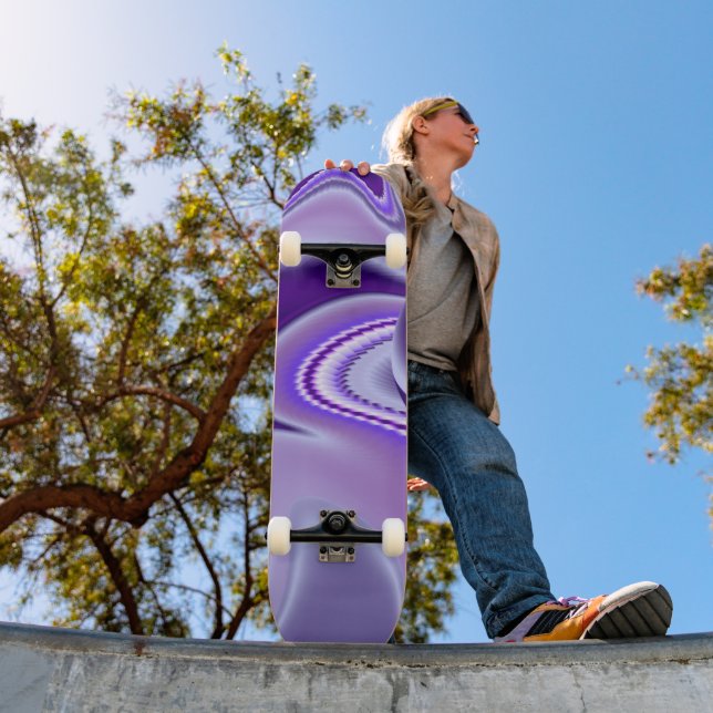Skateboard Rêves de fleurs violettes (Extérieur 1)
