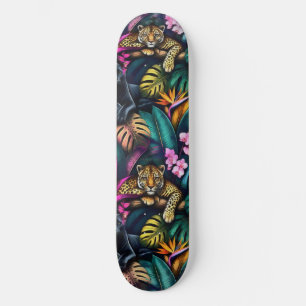 Skateboard Rêves de grand félin motif de surface transparente