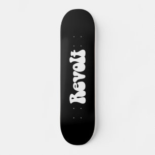 Skateboard Révolution - Blanc sur Noir