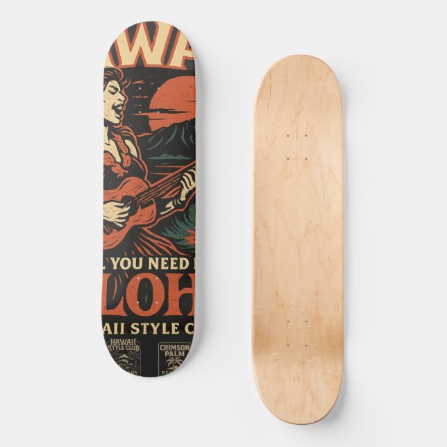 Skateboard "Rising ALOHA" Debut Album (Recto)