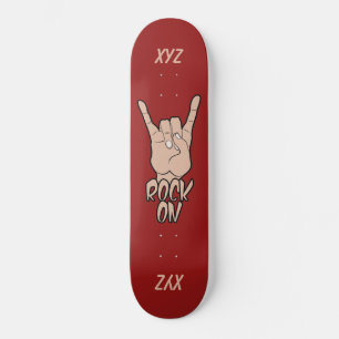 Skateboard ROCK ON custom monogram skboards