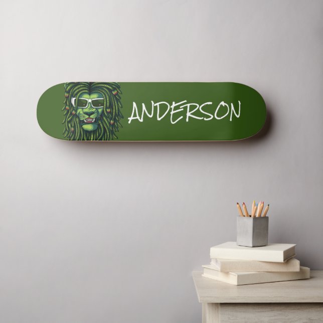Skateboard Roi Lion personnalisé (Art mural (Horz))