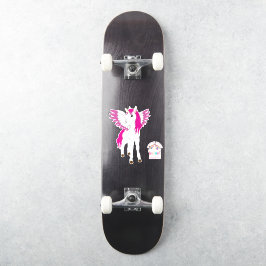 Skateboard Rosa Niedliche Einhörner Aufkleber