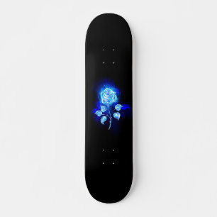 Skateboard Rose bleu brûlant