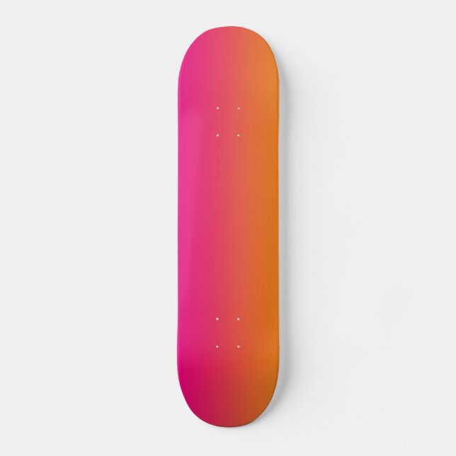 Skateboard Rose et orange (Recto)