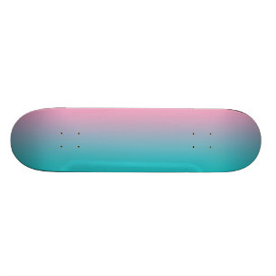 Skateboard Rose et turquoise Ombre