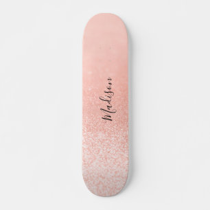 Skateboard Rose Gold Parties scintillant Lumières personnali