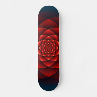 Skateboard Rose Kaleidoscope rouge + votre idée