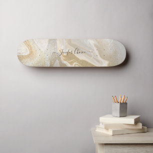 Skateboard ROSE OR Parties scintillant Nom personnalisé Skate