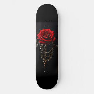 Skateboard Rose rouge dans Chains Goth