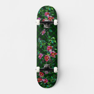 Skateboard Rose vintage - vert plaid