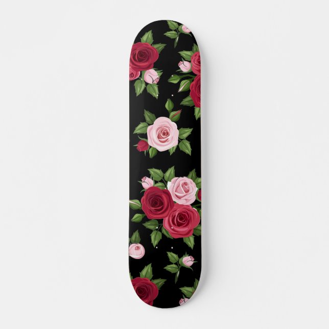 Skateboard Roses de minuit (Devant)