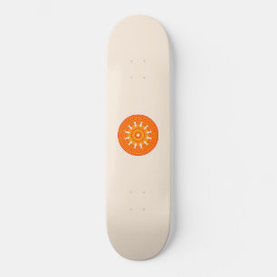 Skateboard Roue rouge du Dharma (art bouddhiste)