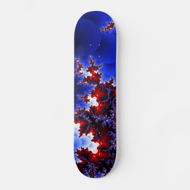 Skateboard Rouge contre les planches à roulettes bleues (Recto)