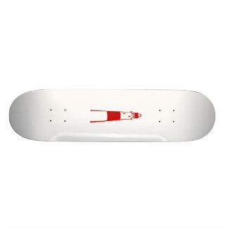 Skateboard rouge graphique plat white.png de phare