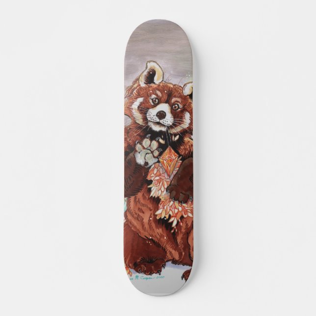Skateboard Rouge Panada Crystaline Vibes Art (Devant)