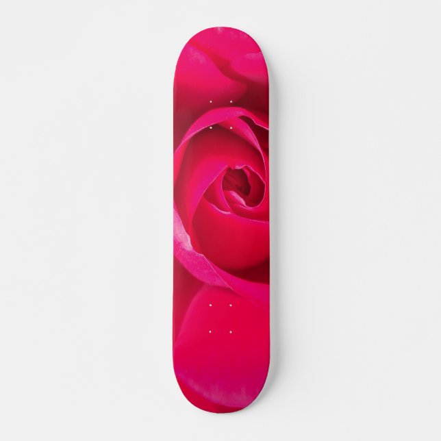 Skateboard Rouge romantique Rose rose v2 (Devant)