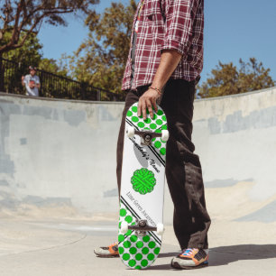 Skateboard Ruban de fleurs vert de chaux par Kenneth Yoncich