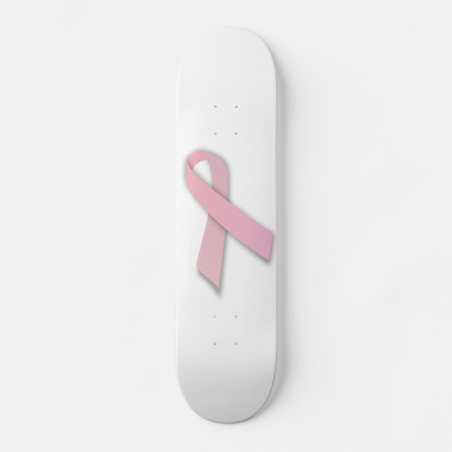 Skateboard Ruban rose de conscience de cancer du sein (Recto)