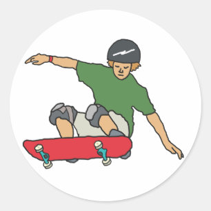 Skateboard Runder Aufkleber