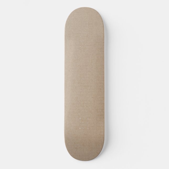 Skateboard Rustique Kraft papier blanc Modèle personnalisé (Recto)