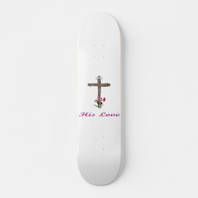 Skateboard Sa croix chrétienne d'amour (Devant)