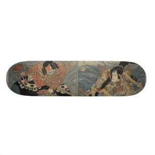Skateboard Samouraïs avec la grandes épée et Ancre circa 1815