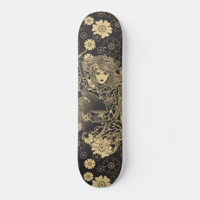 Skateboard Samouraïs Skateboards femme guerrière japonaise (Recto)