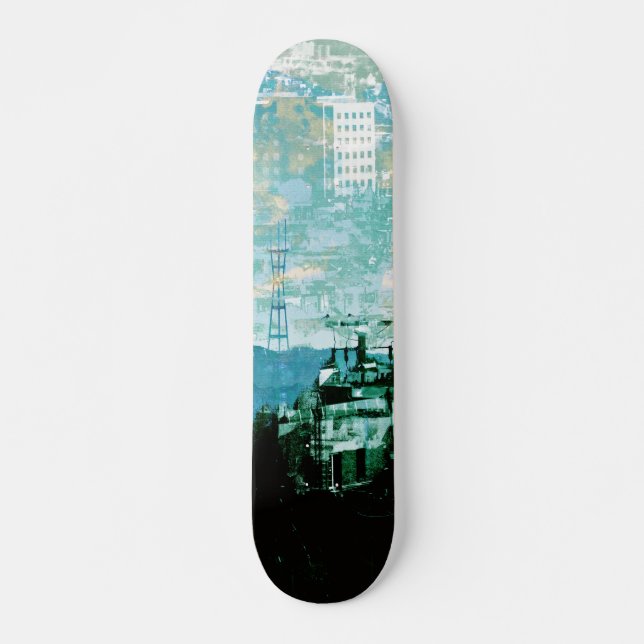 Skateboard San Francisco Island_cyan (Devant)