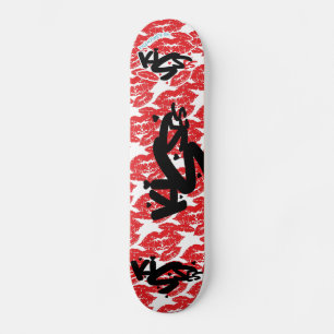Skateboard SAN VALENTIN Jour KISS KISSES/BESO BESOS LABIOS CO