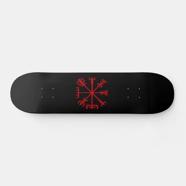 Skateboard Sang Rouge Vegvísir (Viking Compass) (Horz)