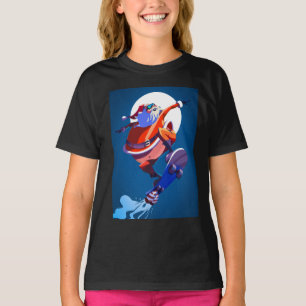 SKATEBOARD SANTA CLAUS SKATEBOARDING T-SHIRTS TEE 