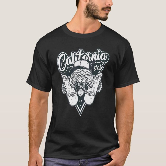 Skateboard Santa Cruz California Palm Trek Street T-Shirt (Vorderseite)