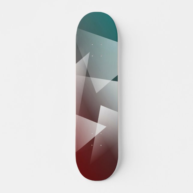 Skateboard sarcelle bordeaux blanc (Devant)