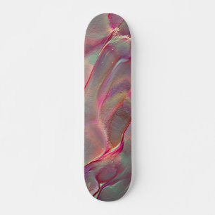 Skateboard Satin gris numérique, pêche ou corail vivant