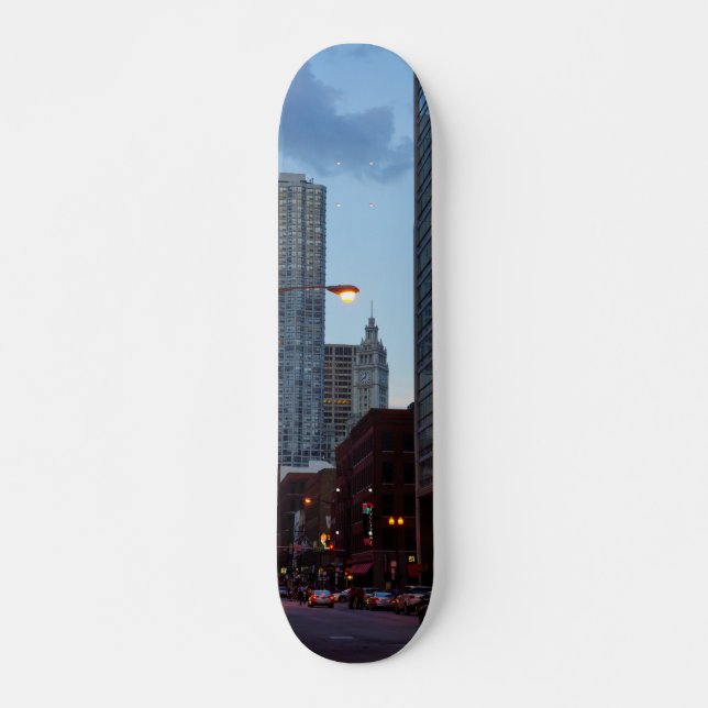 Skateboard Scène de Chicago Street (Devant)