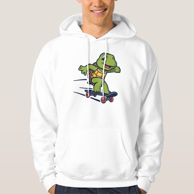 Skateboard-Schildkröte Hoodie (Vorderseite)