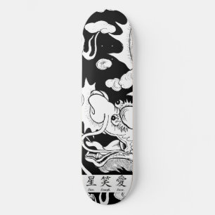 SKATEBOARD, SCHWARZ UND WEISS SKATEBOARD