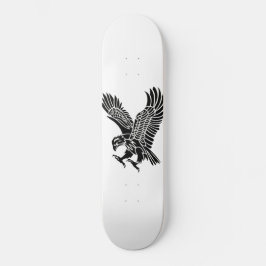 Skateboard - Schwarz-Weiß-Adler
