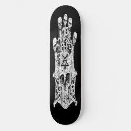 Skateboard Schwarz-Weiß-Tinte Zeichnend Schädel-Sk