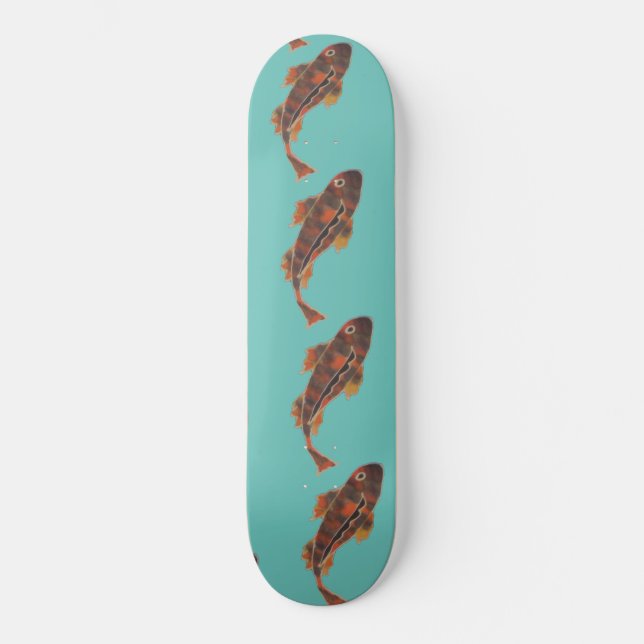 Skateboard - Schwimmen Koi (Vorderseite)