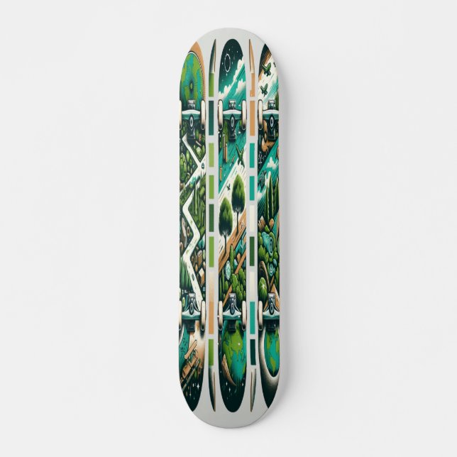 Skateboard Sensibilisation de l'environnement et durabilité (Devant)