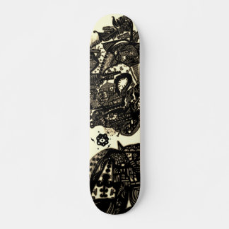 Skateboard Sepia Black Abstrait