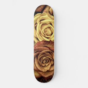Skateboard Sepia Tinted Roses